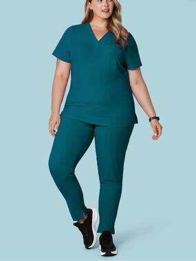 Women’s Mandala Scrubs Set Dark Teal Blue